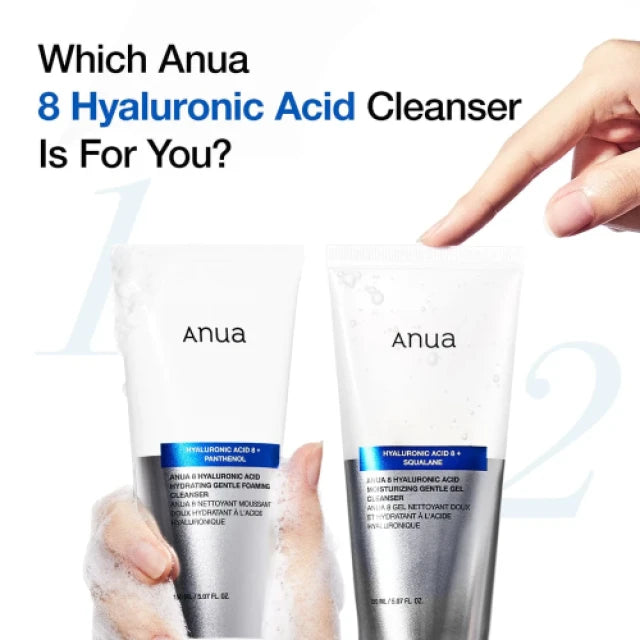 Anua – 8 Hyaluronic Acid + Squalane Gel Cleanser (150ml)