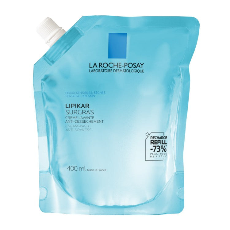 La Roche-Posay Lipikar Surgras Refill 400ml – Gentle Cleanser for Dry Skin