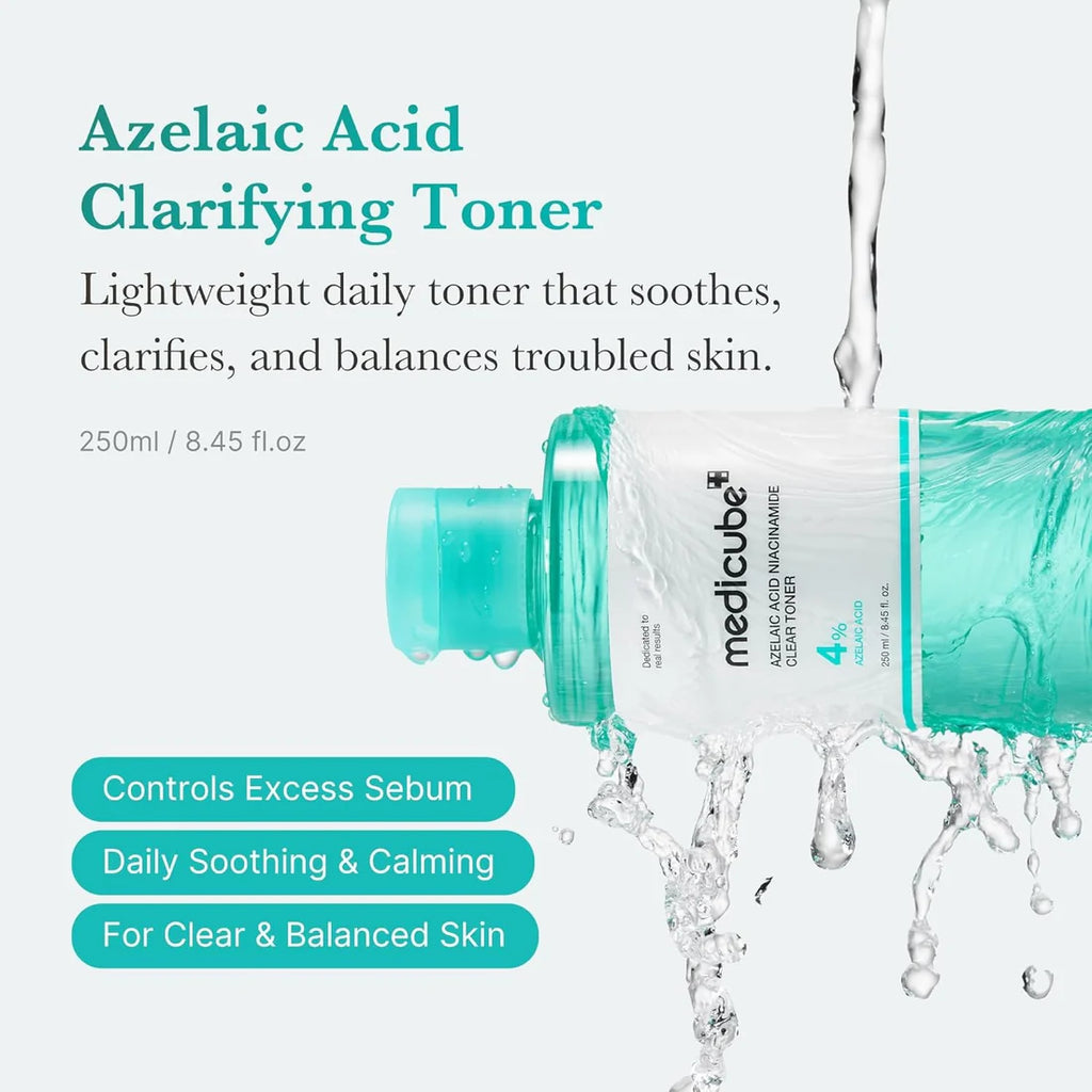 MEDICUBE Azelaic Acid Niacinamide Clear Toner – Refine & Brighten Daily- 250 ml