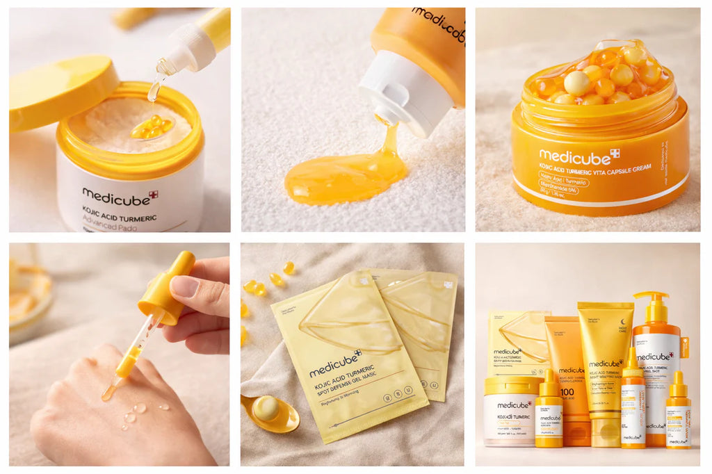 Medicube Kojic Acid Turmeric skincare collection