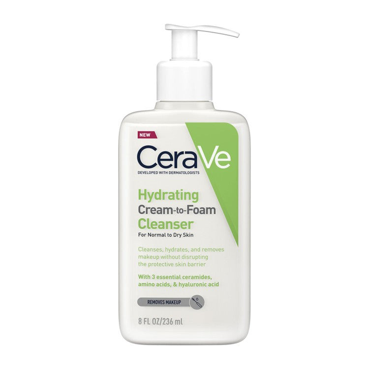 CeraVe Hydrating Cream-to-Foam Cleanser 236ml