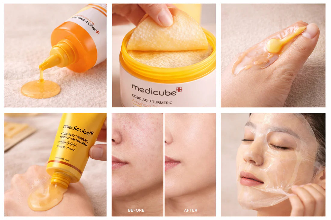 Medicube Kojic Acid Turmeric skincare collection