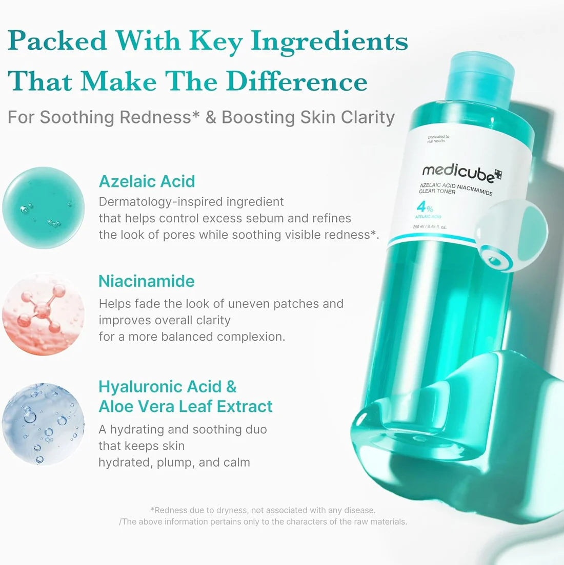 MEDICUBE Azelaic Acid Niacinamide Clear Toner – Refine & Brighten Daily- 250 ml