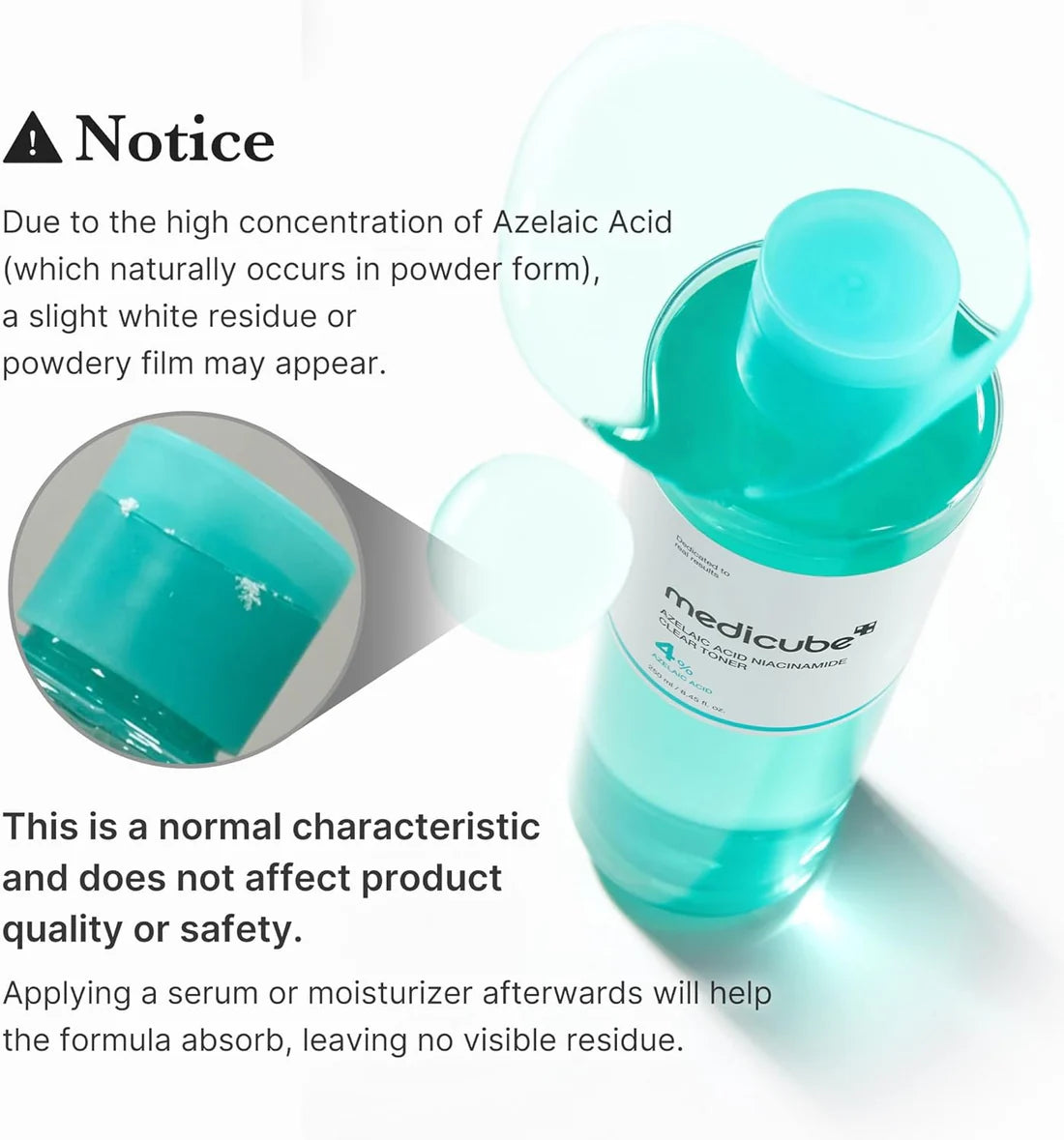 MEDICUBE Azelaic Acid Niacinamide Clear Toner – Refine & Brighten Daily- 250 ml
