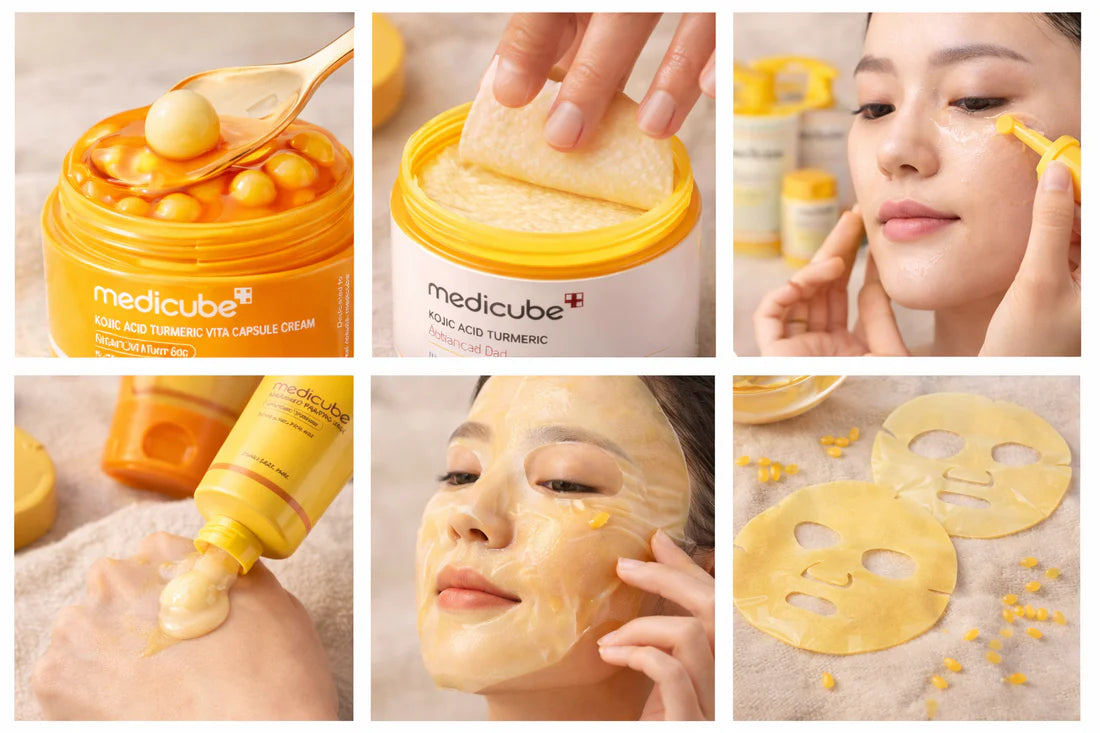 Medicube Kojic Acid Turmeric skincare collection