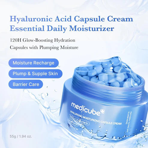 MEDICUBE Hyaluronic Moisturizing Capsule Cream – Deep Hydration Capsule Glow-55 g