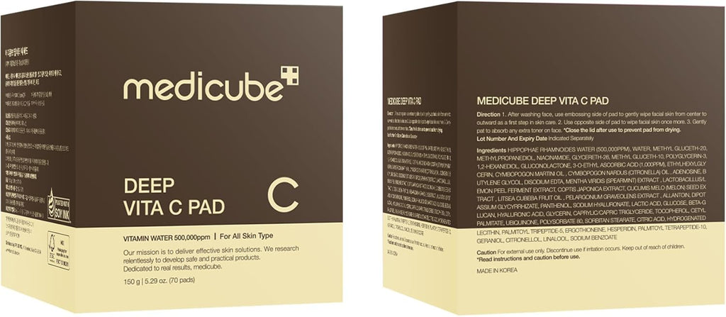 Medicube Deep Vita C Facial Pads (70 Sheets)
