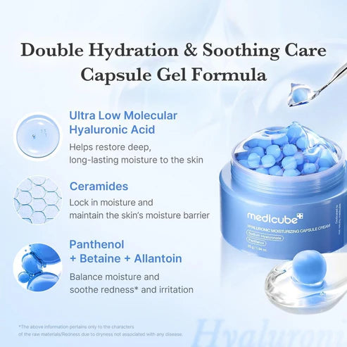 MEDICUBE Hyaluronic Moisturizing Capsule Cream – Deep Hydration Capsule Glow-55 g