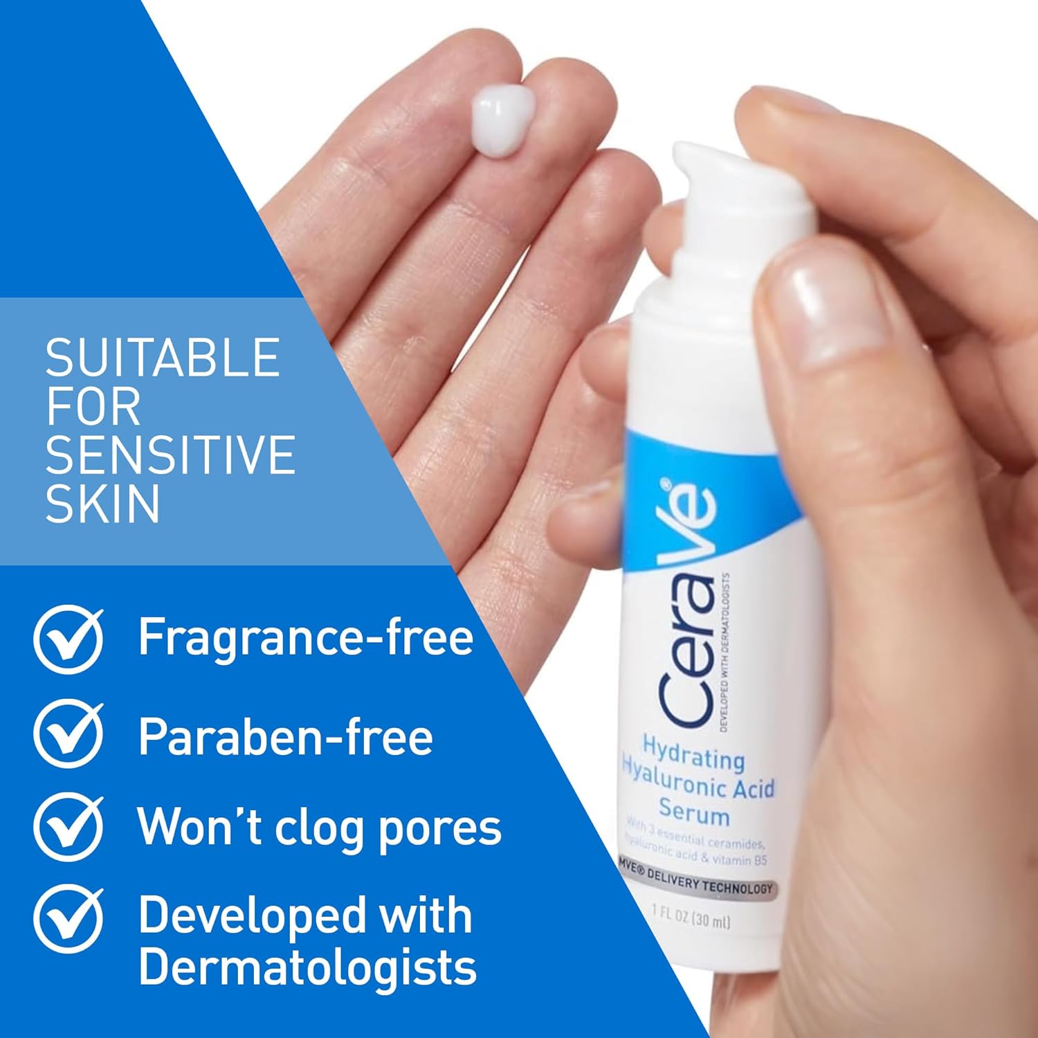 CeraVe Hyaluronic Acid Hydrating Serum – 30ml