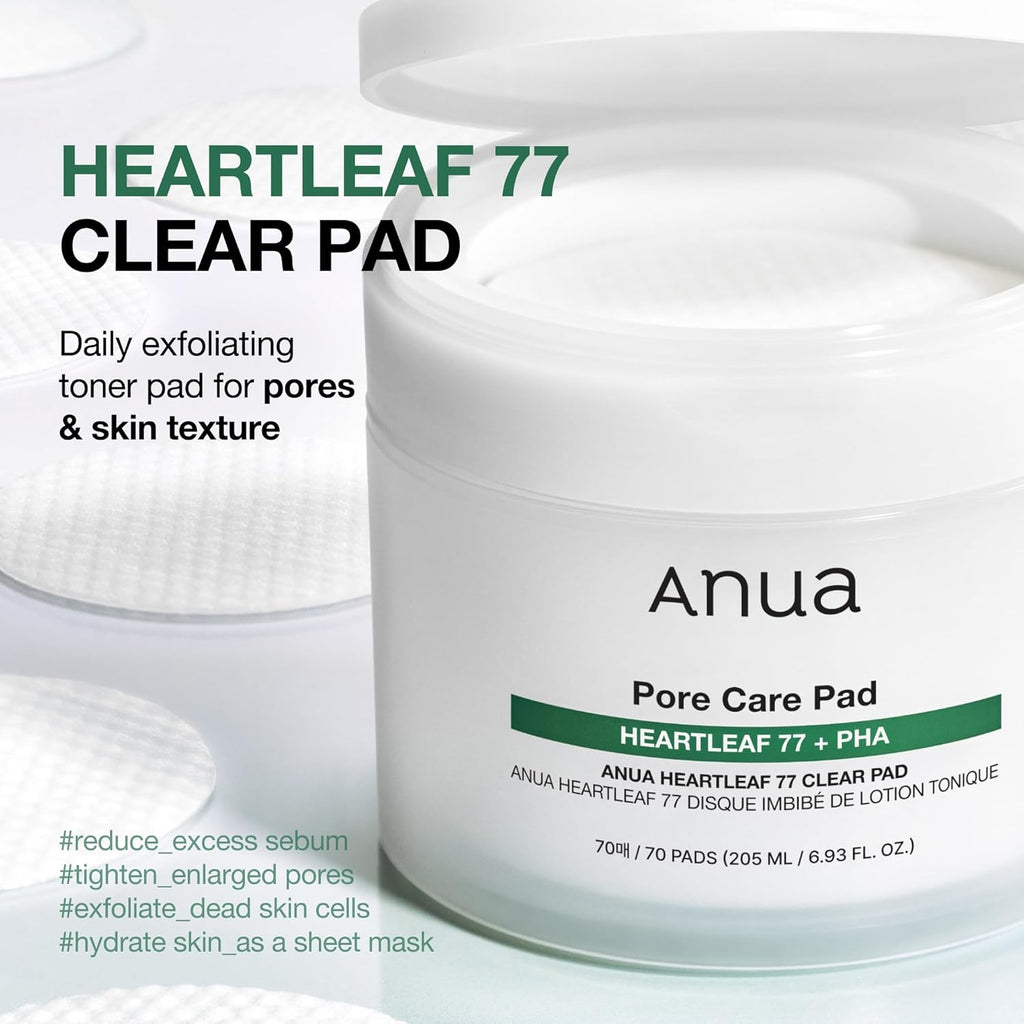 ANUA Heartleaf 77 Clear Pads – 70 Sheets