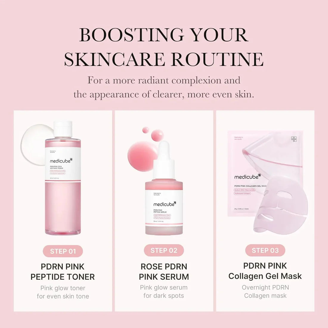 [MEDICUBE] PDRN Peptide Pink Shot Set