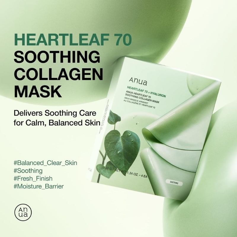 Anua – Heartleaf 70 Soothing Collagen Mask
