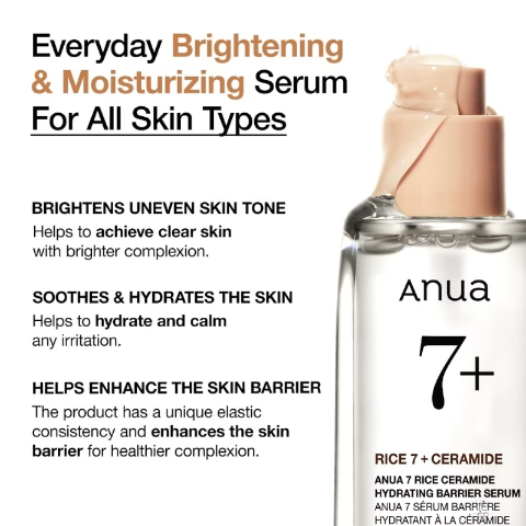 Anua – 7 Rice Ceramide Hydrating Barrier Serum (50ml)