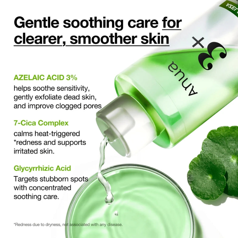 Anua  - Azelaic 3 Cica Skin Clarifying Toner 250ml