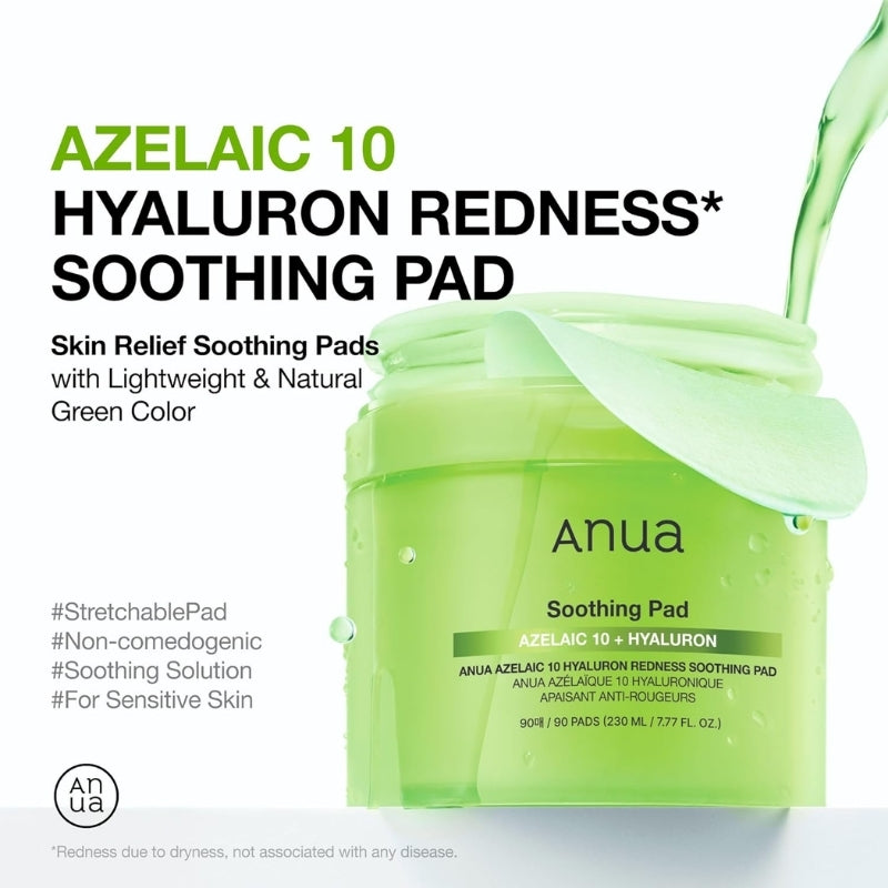 Anua  - Azelaic 10 Hyaluron Redness Soothing Pad (90 pads)