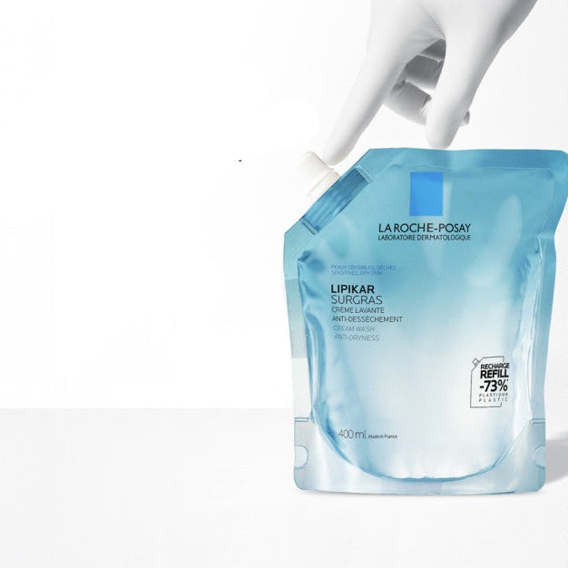 La Roche-Posay Lipikar Surgras Refill 400ml – Gentle Cleanser for Dry Skin