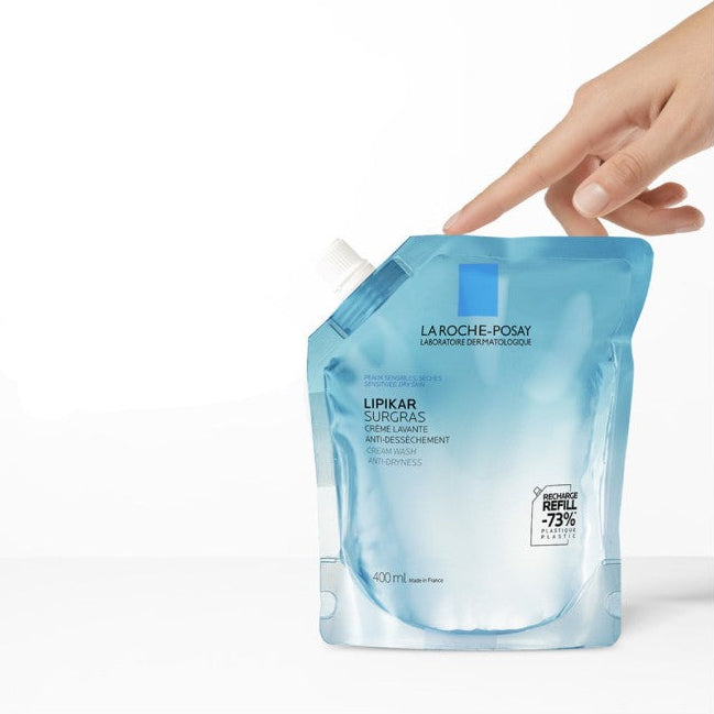La Roche-Posay Lipikar Surgras Refill 400ml – Gentle Cleanser for Dry Skin