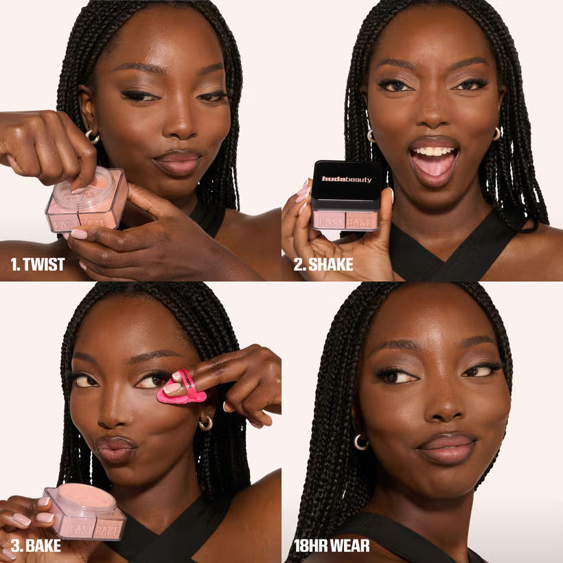 HUDA BEAUTY Easy Bake Loose Powder Duo – Cherry Peach