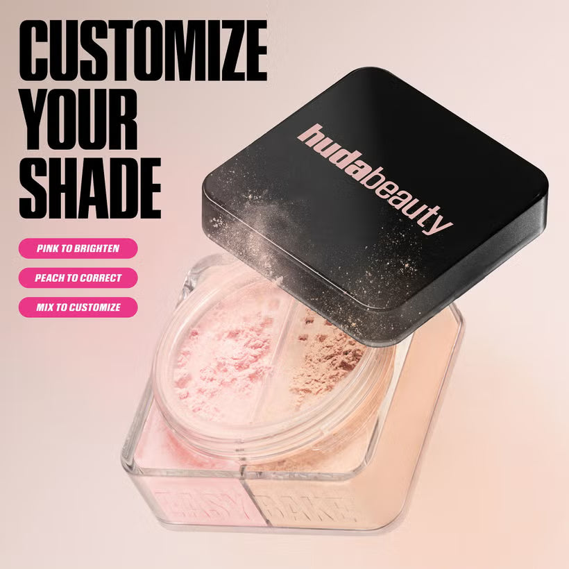 HUDA BEAUTY Easy Bake Loose Powder Duo – Cherry Peach