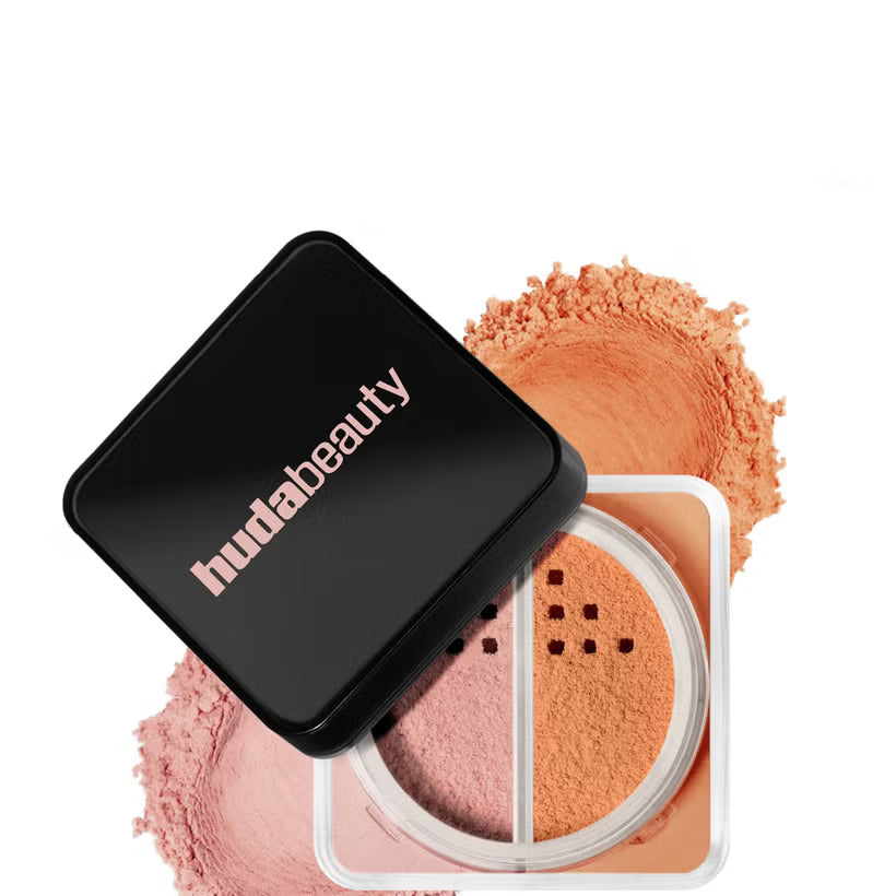 HUDA BEAUTY Easy Bake Loose Powder Duo – Cherry Peach